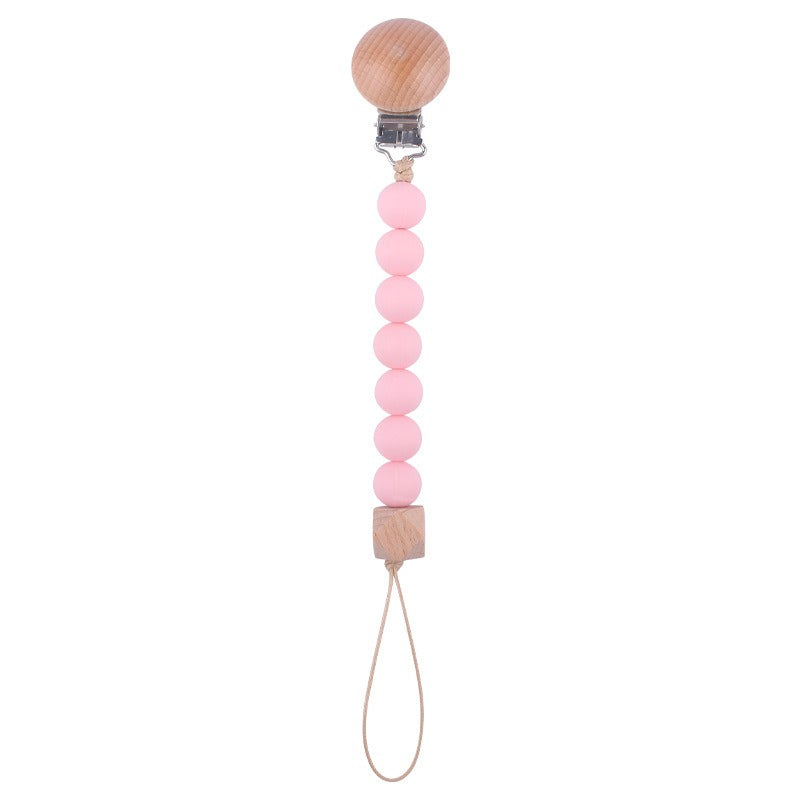 Beech Wood Pacifier Clip for Easy Pacifier Access