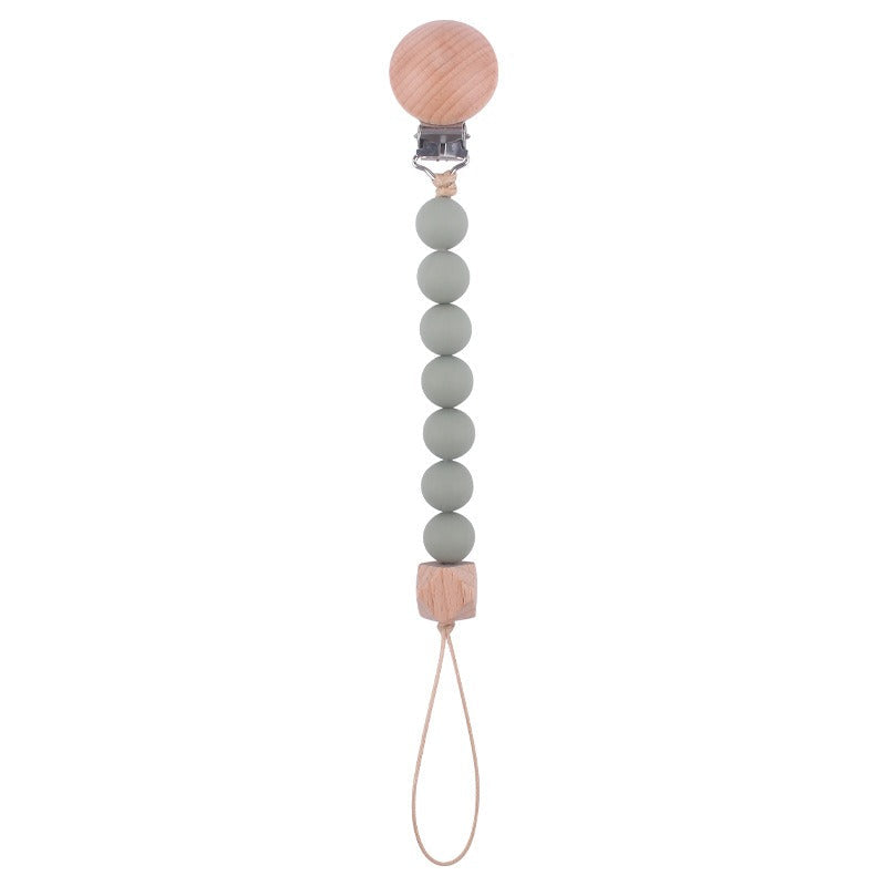 Beech Wood Pacifier Clip for Easy Pacifier Access