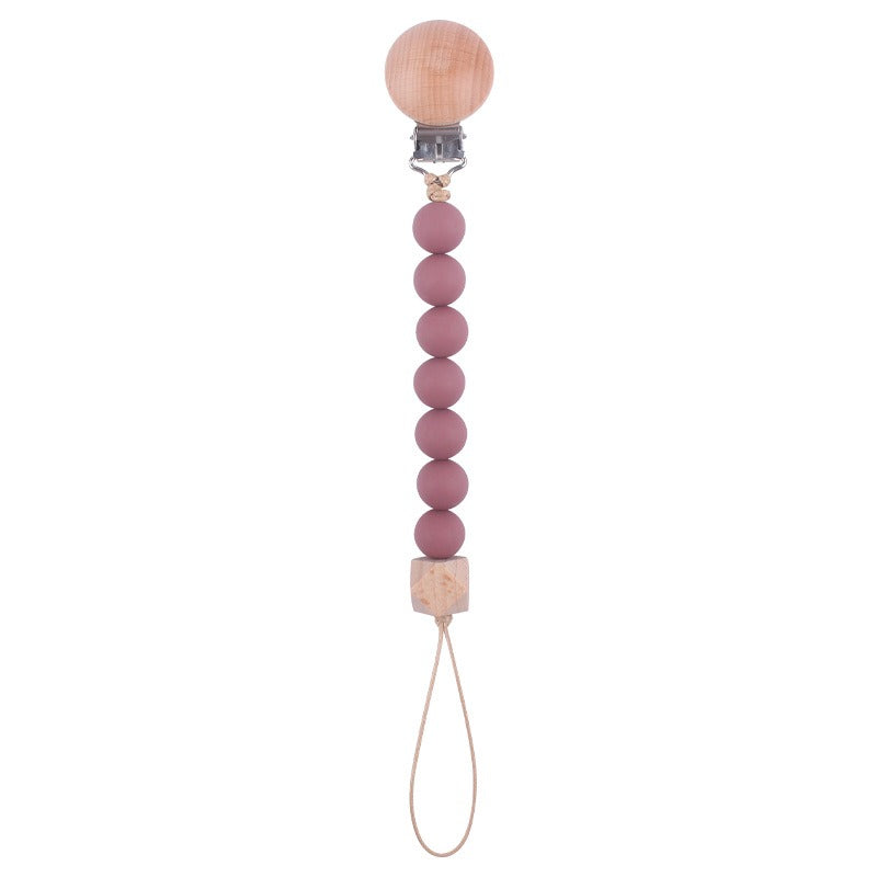 Beech Wood Pacifier Clip for Easy Pacifier Access