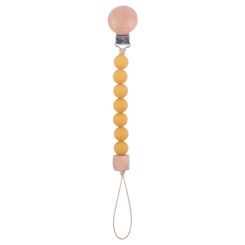 Beech Wood Pacifier Clip for Easy Pacifier Access