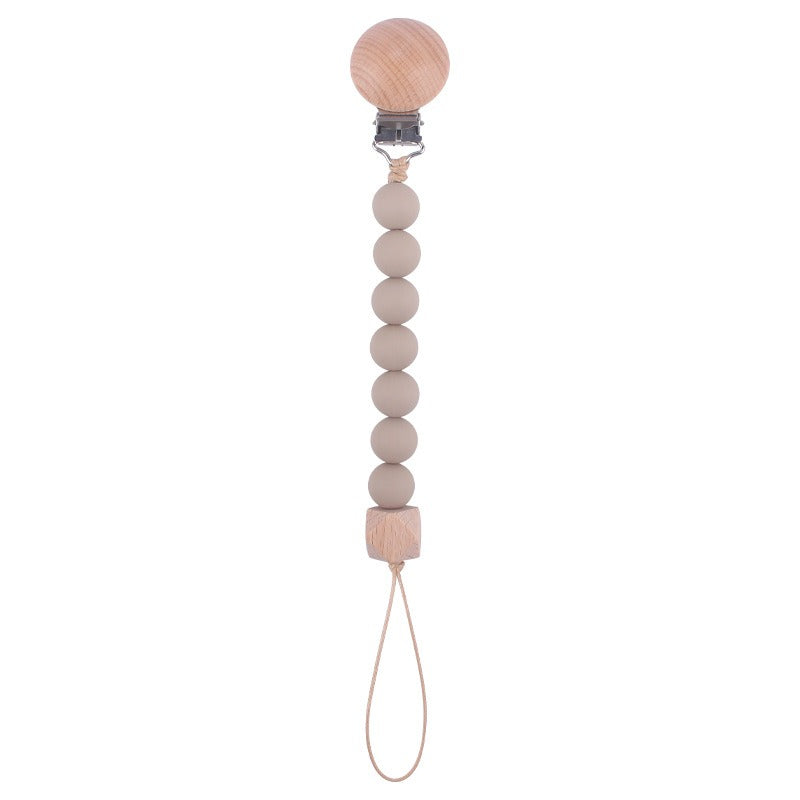 Beech Wood Pacifier Clip for Easy Pacifier Access