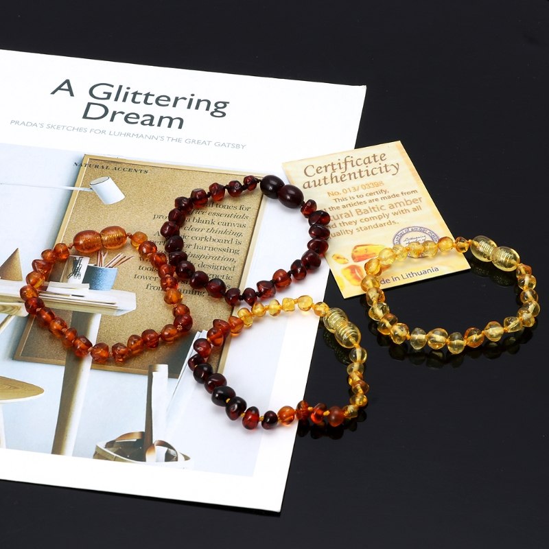 Baltic Amber Baby Bracelet & Anklet, Made in Lithuania