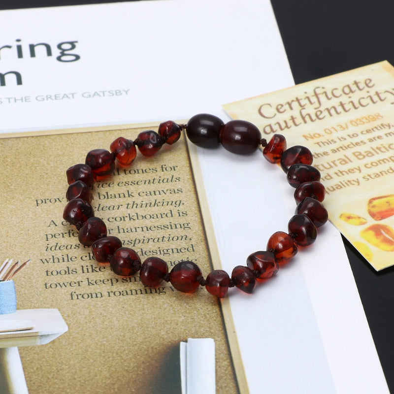Baltic Amber Baby Bracelet & Anklet, Made in Lithuania