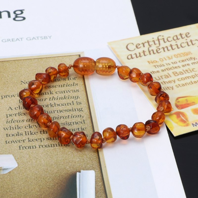Baltic Amber Baby Bracelet & Anklet, Made in Lithuania
