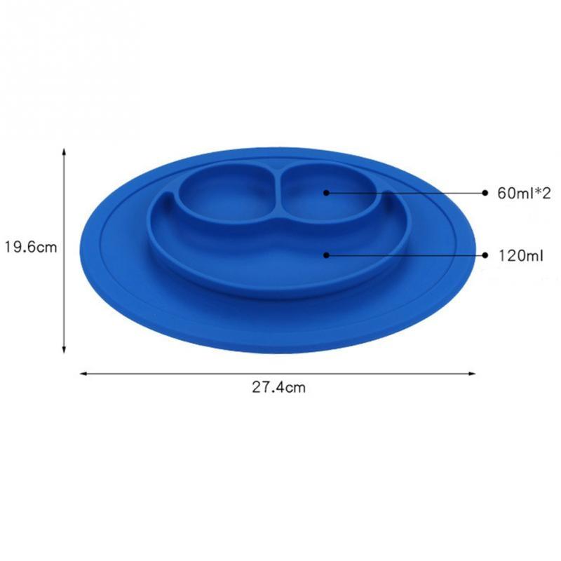 Silicone Baby Feeding Plate With 3 Divided Sections