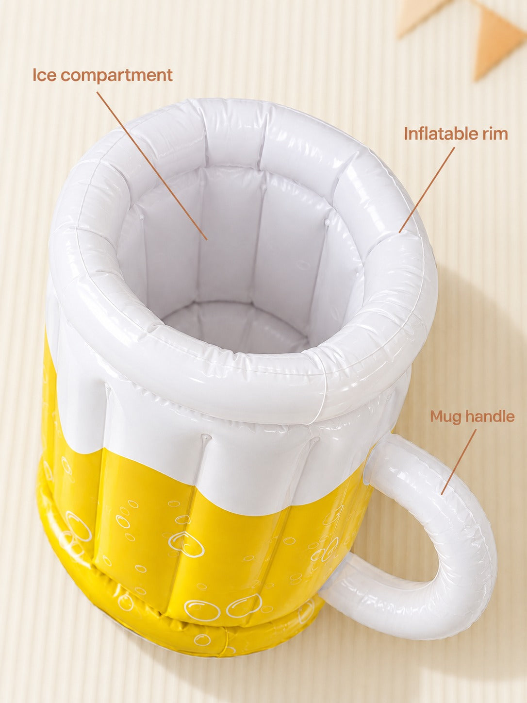 Inflatable Beer Mug Ice Bucket for Summer Pool Parties