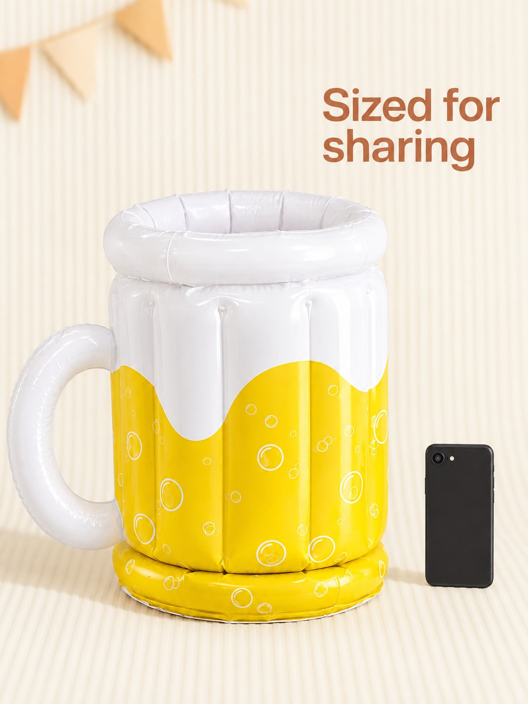 Inflatable Beer Mug Ice Bucket for Summer Pool Parties