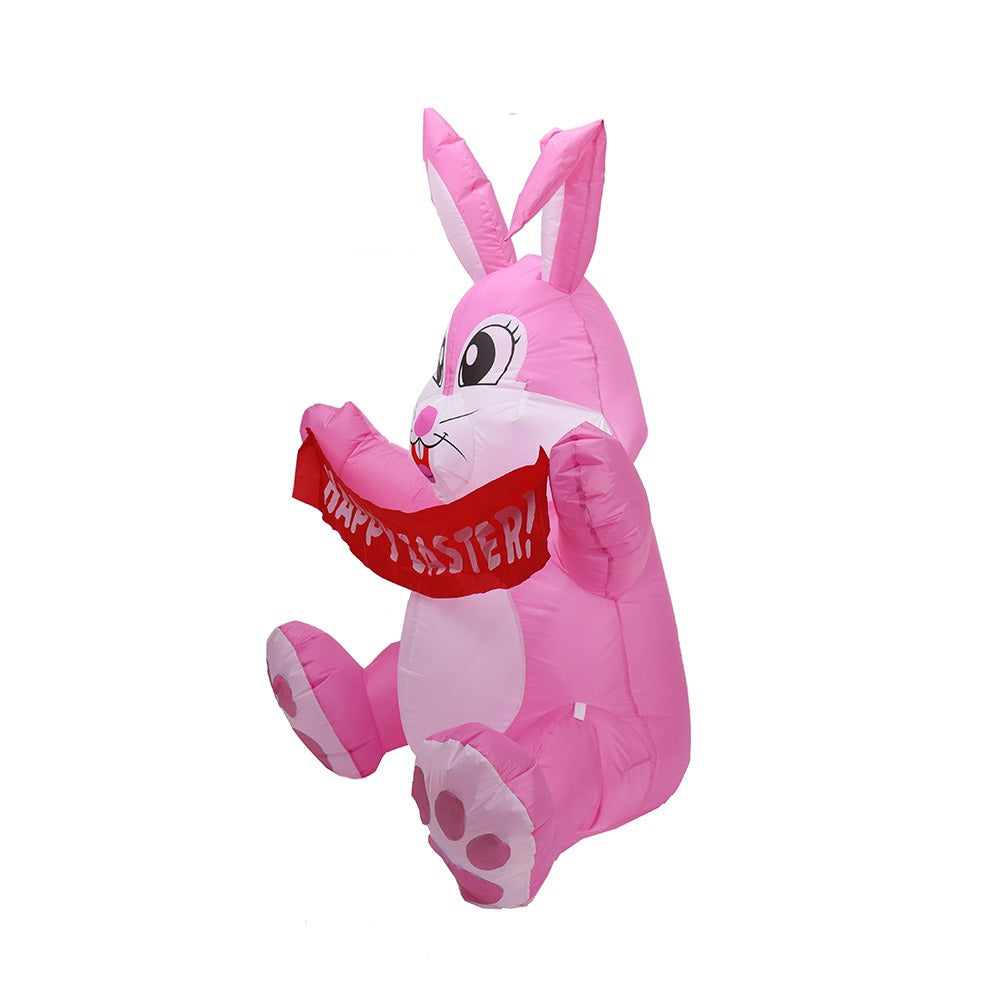 Inflatable Easter Bunny With LED Outdoor Yard Display