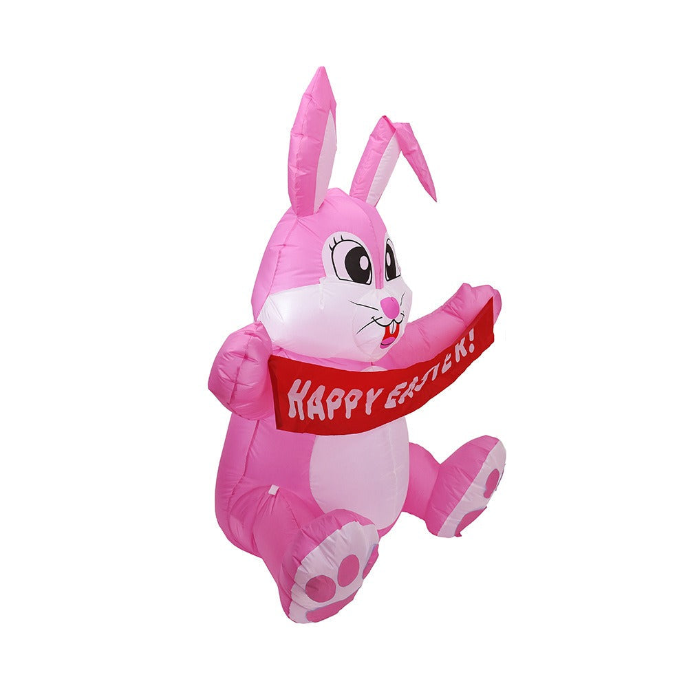 Inflatable Easter Bunny With LED Outdoor Yard Display