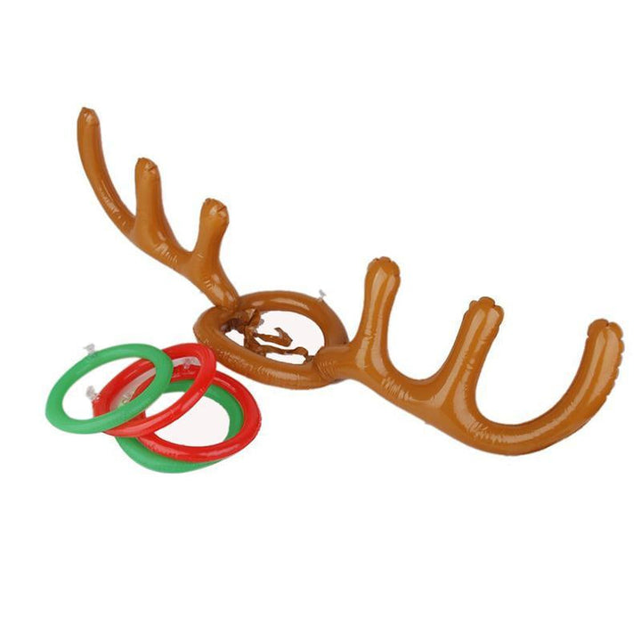 Inflatable Reindeer Ring Toss Hat Christmas Party Game
