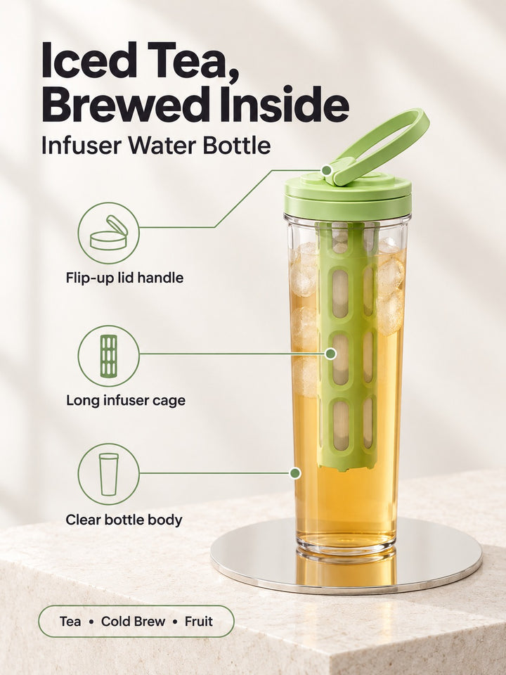 Infuser Water Bottle for Iced Tea, Cold Brew & Fruit