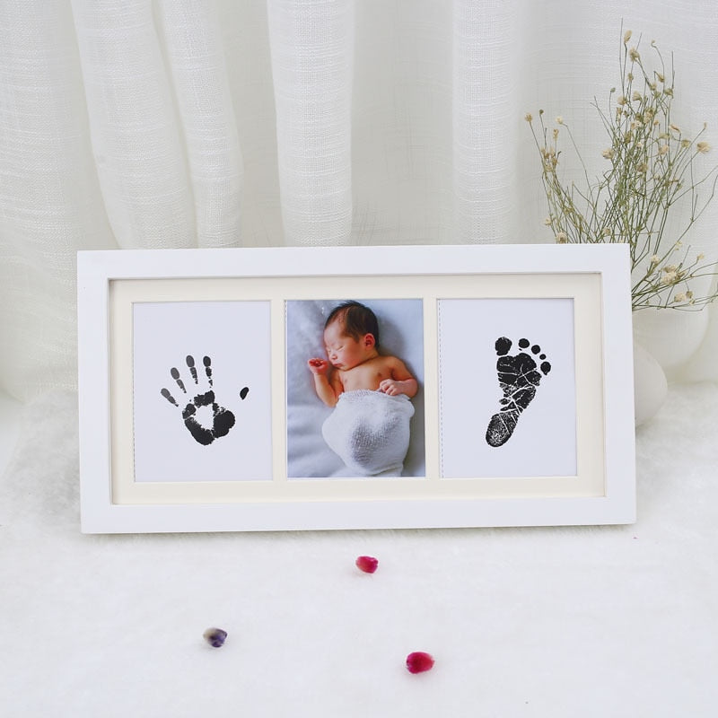 Baby Handprint Footprint Photo Frame Keepsake Display