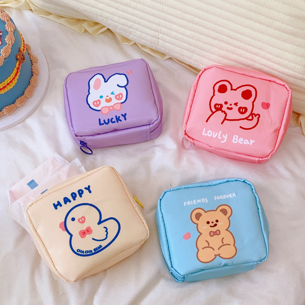 Cute Sanitary Napkin Storage Bag for Students & Travel