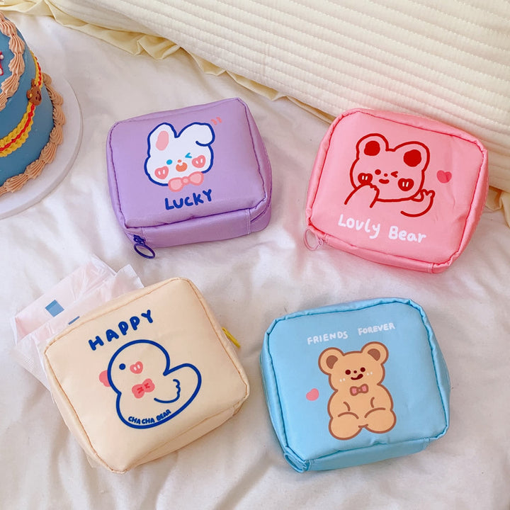 Cute Sanitary Napkin Storage Bag for Students & Travel