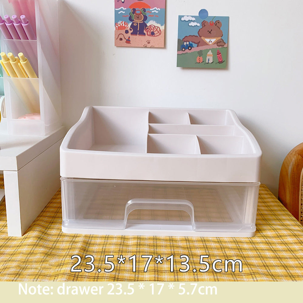Clear Drawer Desk Organizer for Stationery and Makeup