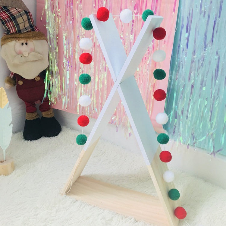 Felt Ball Garland for Cozy Nordic Room & Party Decor