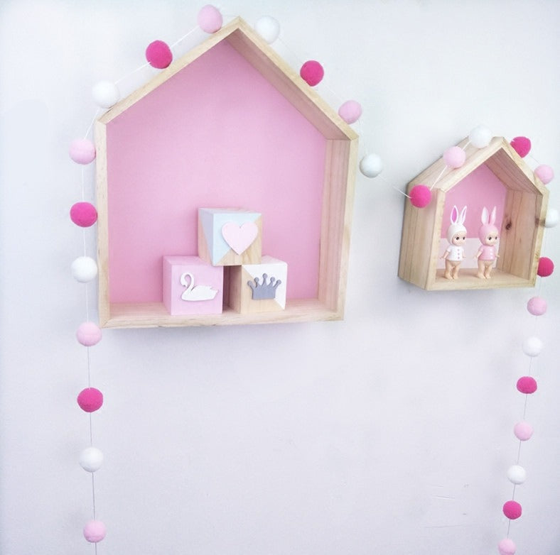 Felt Ball Garland for Cozy Nordic Room & Party Decor