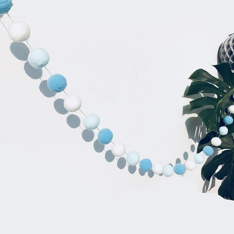 Felt Ball Garland for Cozy Nordic Room & Party Decor