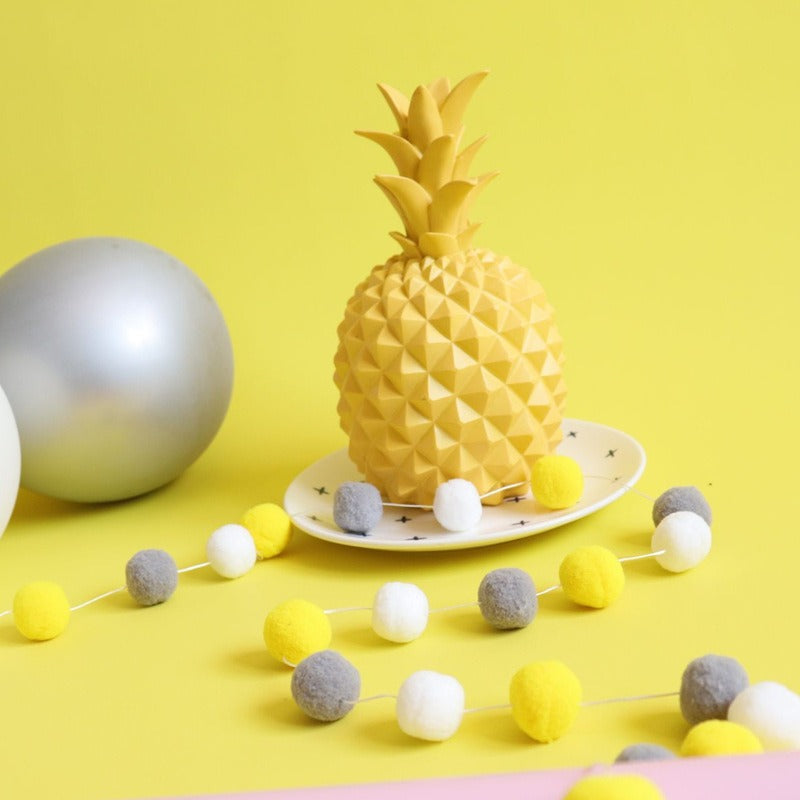 Felt Ball Garland for Cozy Nordic Room & Party Decor