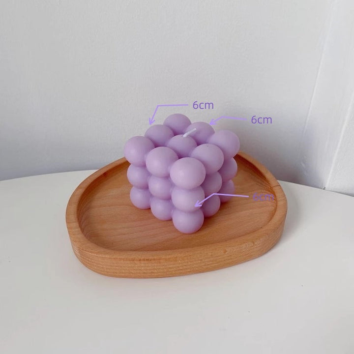 Nordic Bubble Cube Candle for Pastel Room Decor Accents