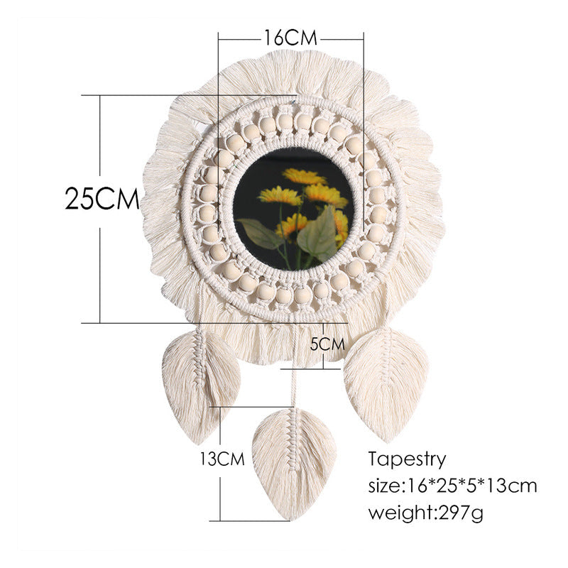Bohemian Macramé Mirror for Warm, Textured Wall Decor