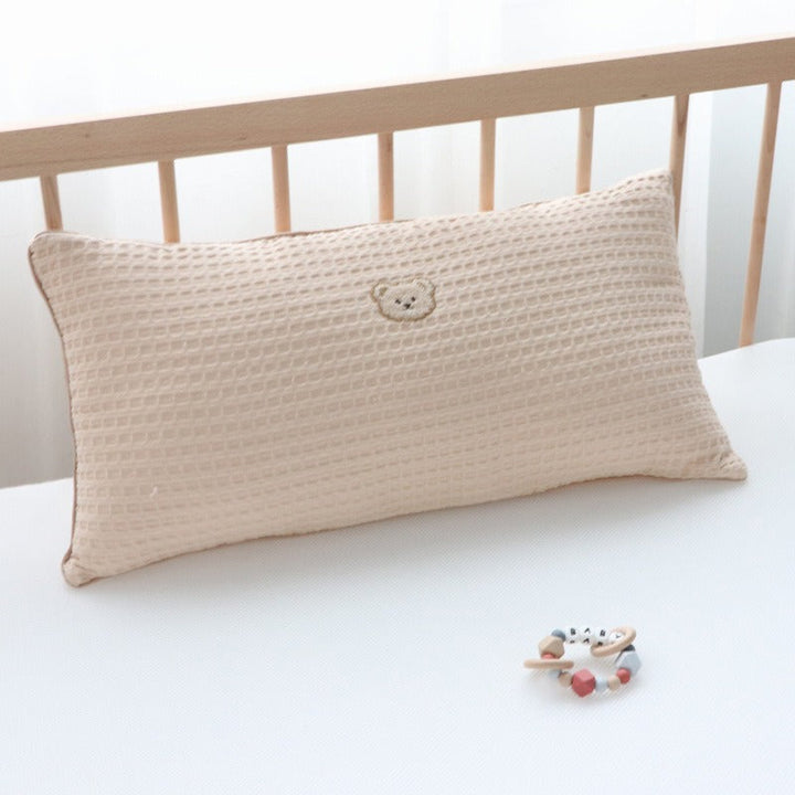 Pure Cotton Baby Comfort Pillow | Washable Bear Design