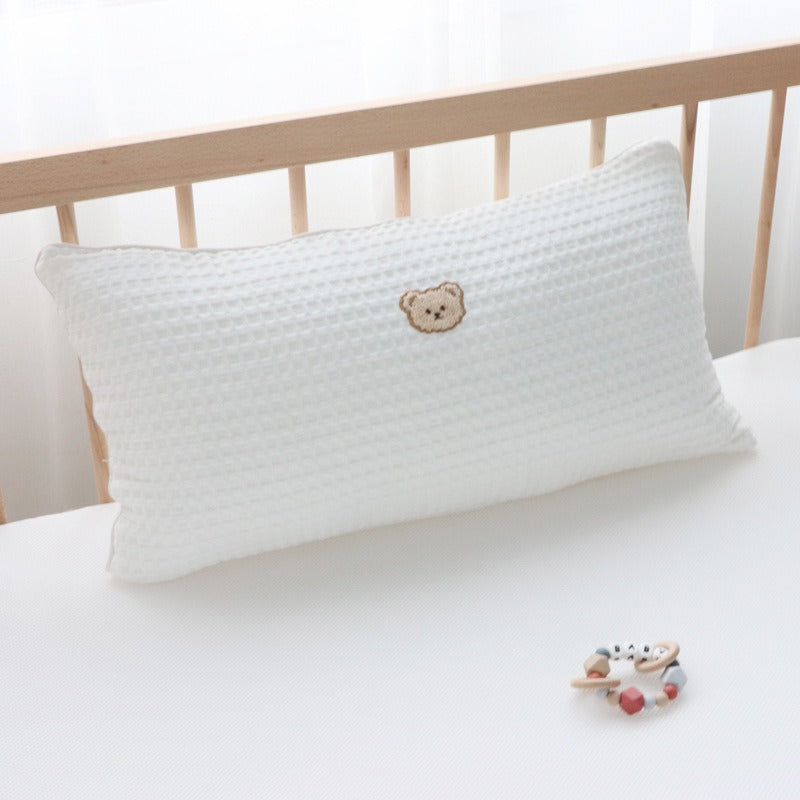 Pure Cotton Baby Comfort Pillow | Washable Bear Design
