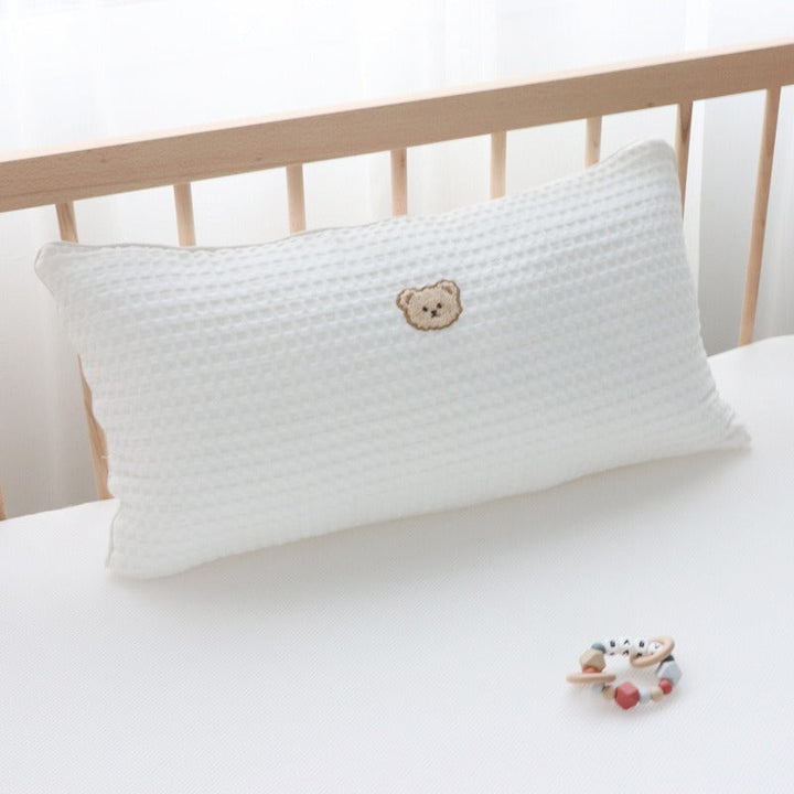 Pure Cotton Baby Comfort Pillow | Washable Bear Design
