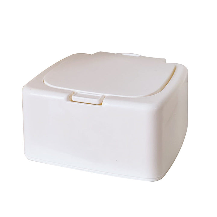Dust-Proof Desktop Storage Box with Lid for Cotton Swabs