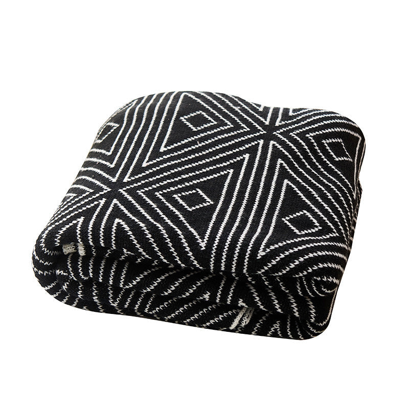 Lightweight Knitted Blanket for Modern Cozy Living Rooms