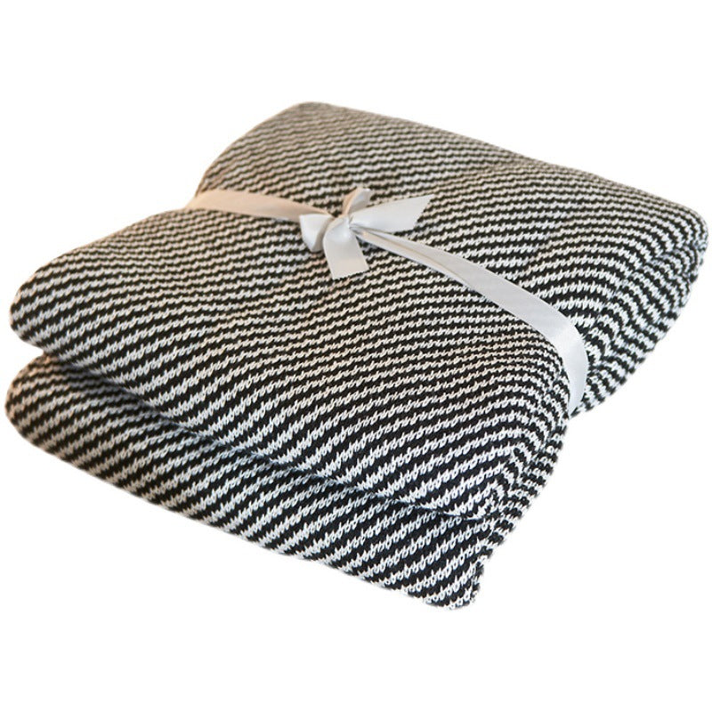 Thick Knitted Sofa Blanket for Cozy Modern Texture