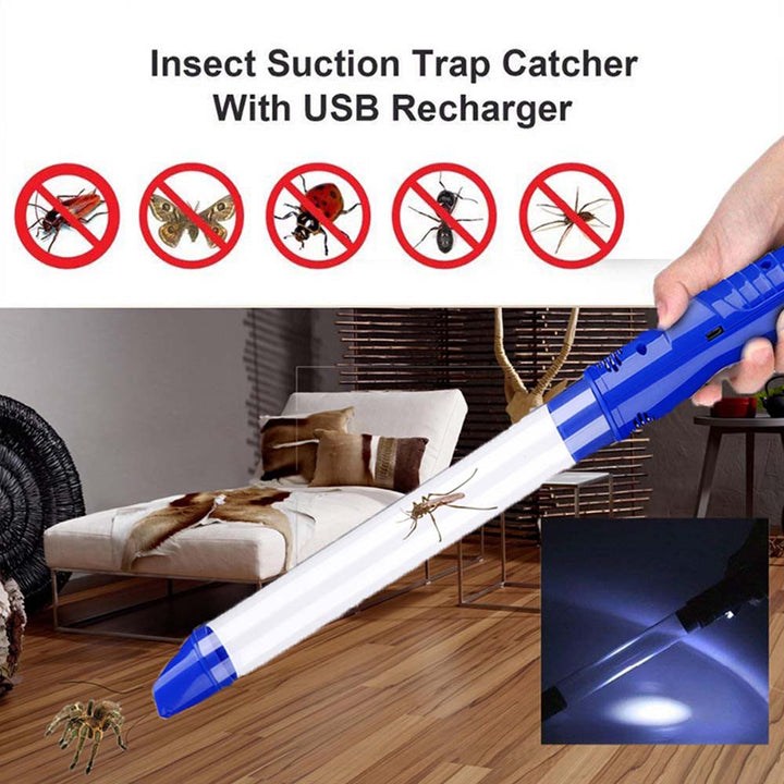 Humane Spider Catcher with LED Light and Suction