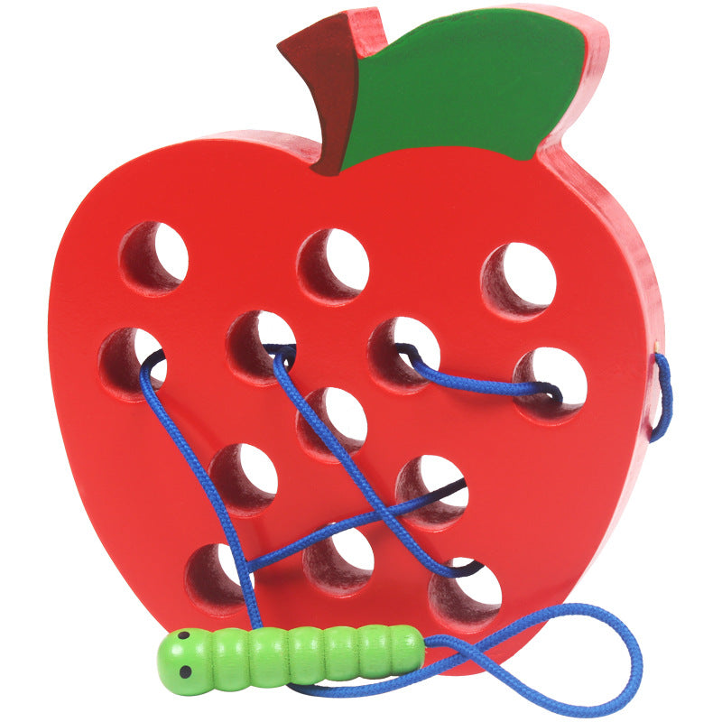 Wooden Threading Toy for Fine Motor Skills & Play