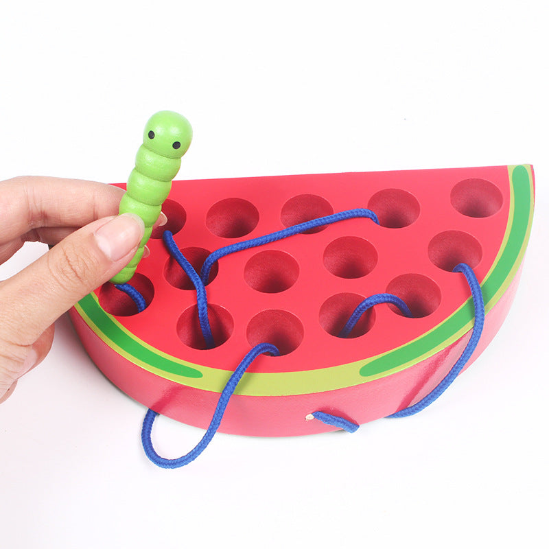 Wooden Threading Toy for Fine Motor Skills & Play