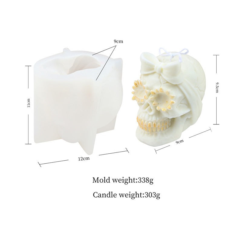 Silicone Skull Candle Mold for Detailed Gothic Candles