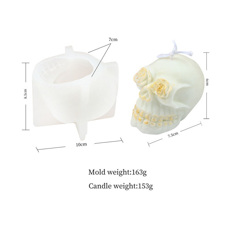 Silicone Skull Candle Mold for Detailed Gothic Candles