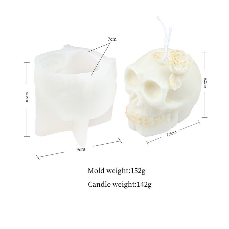 Silicone Skull Candle Mold for Detailed Gothic Candles