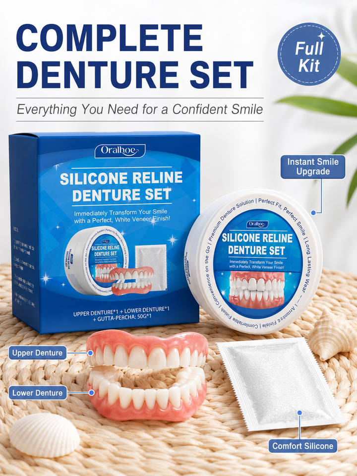 Instant Smile Denture Set — Perfect White Veneer Smile
