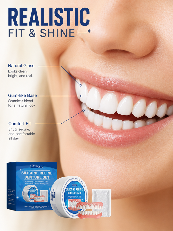 Instant Smile Denture Set — Perfect White Veneer Smile