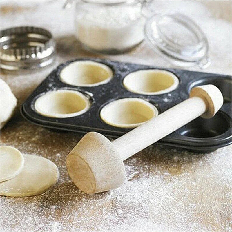Wooden Tart Shell Molder for Egg Tarts and Mini Pies