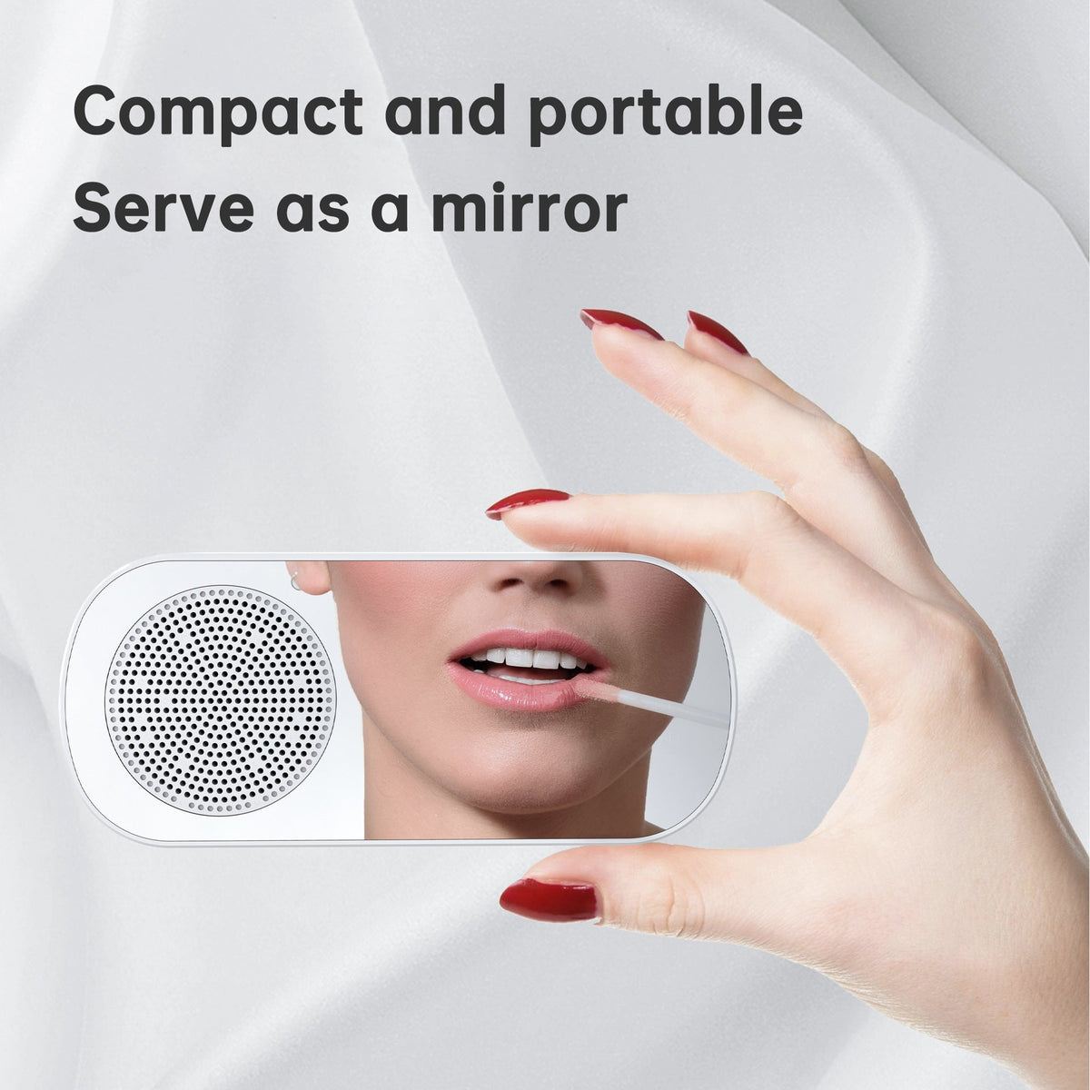 Bluetooth Alarm Clock Mirror Speaker for Nightstand