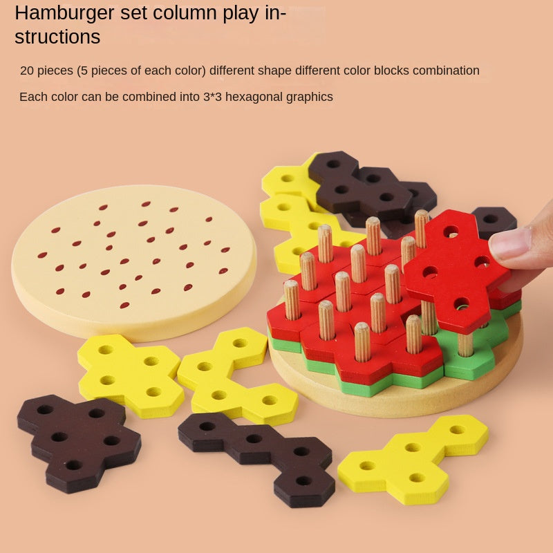 Wooden Stacking Puzzle Toy for Hand-Eye Coordination