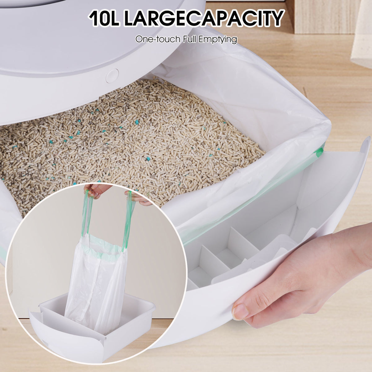Self-Cleaning Cat Litter Box with App Control & Odor Removal