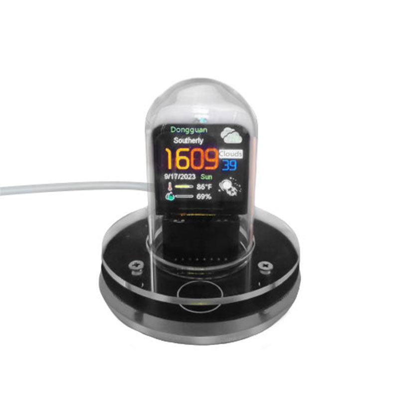WiFi Weather Display Clock With Ambient Glow Decor
