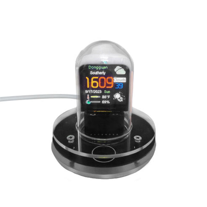 WiFi Weather Display Clock With Ambient Glow Decor