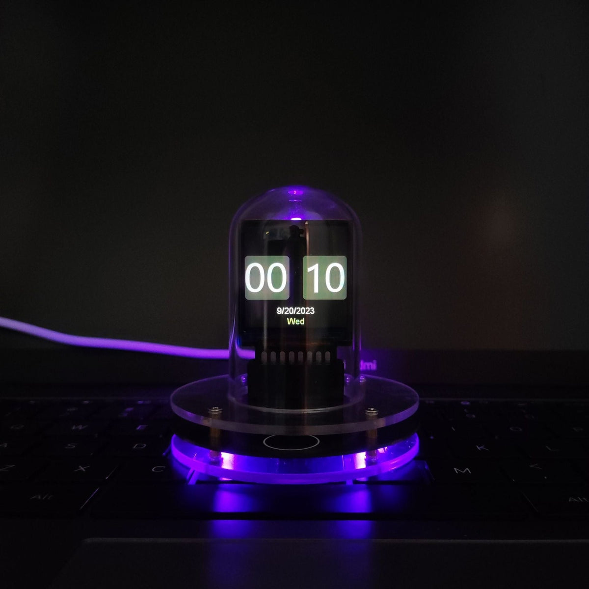 WiFi Weather Display Clock With Ambient Glow Decor