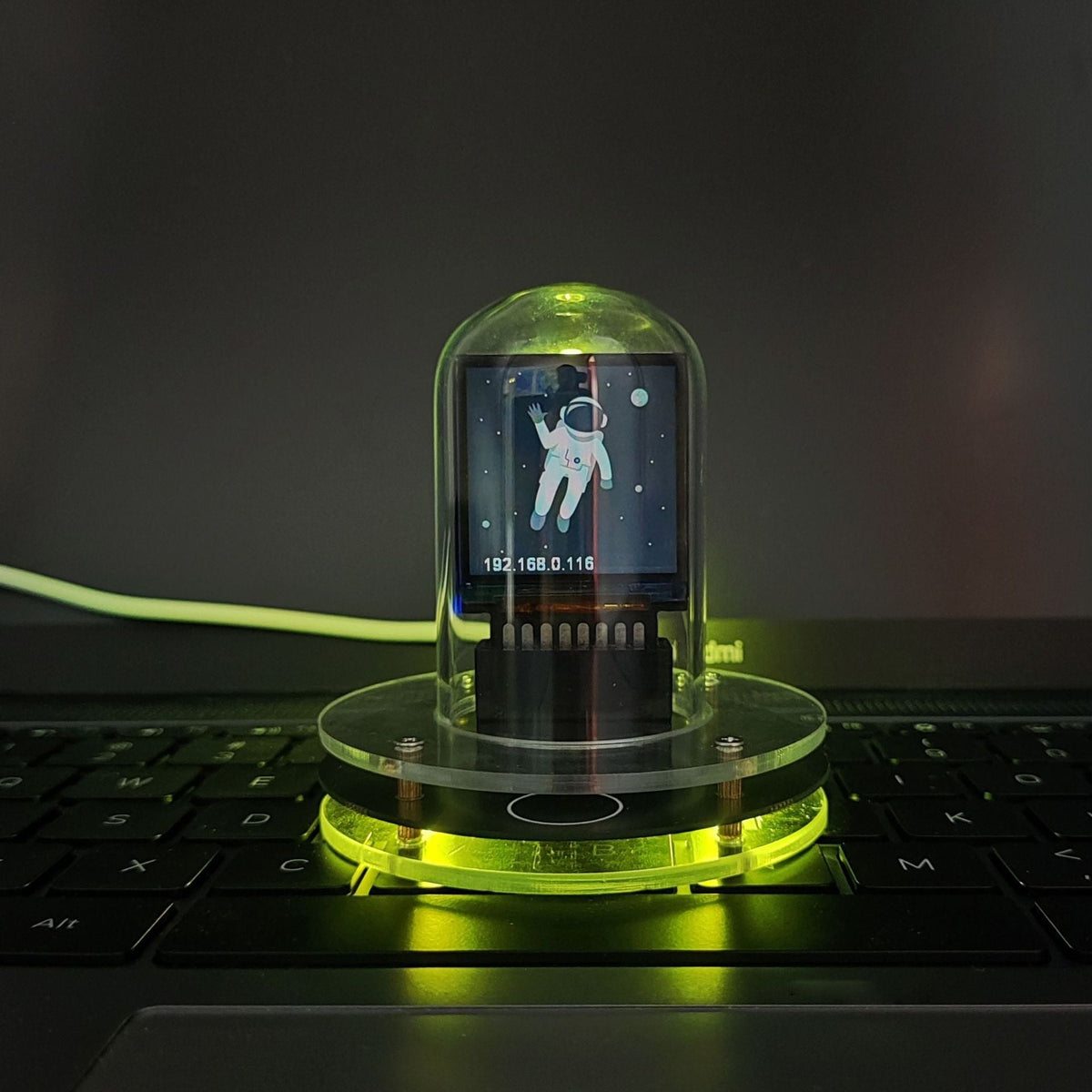 WiFi Weather Display Clock With Ambient Glow Decor