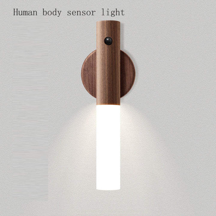 Motion Sensor Night Light, Walnut Wood Grain for Hallways