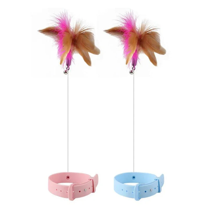 Interactive Cat Toy Feather Teaser for Indoor Play