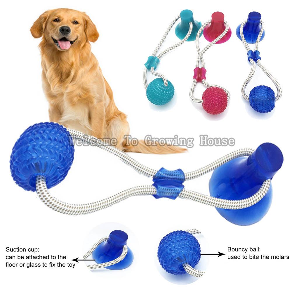 Interactive Suction Cup Dog Toy for Chewing and Play